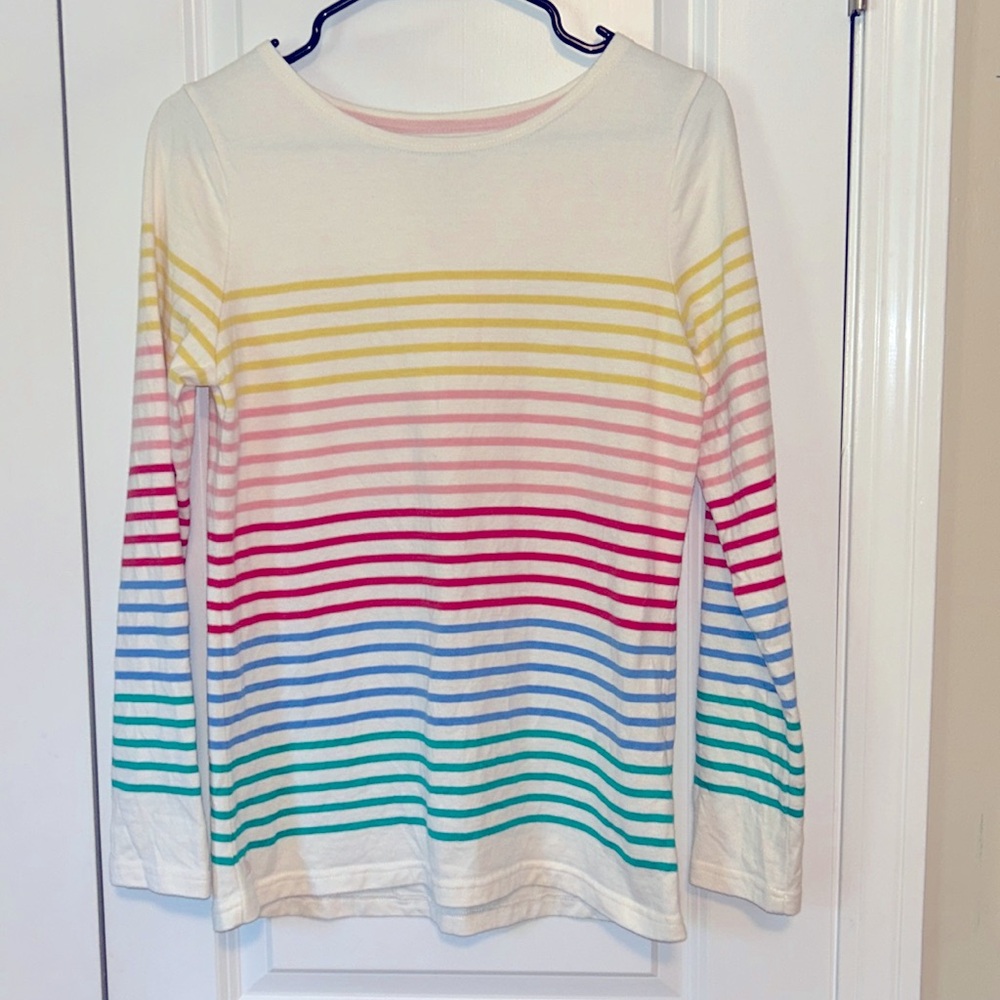 Joules striped rainbow top shirt US6 Small